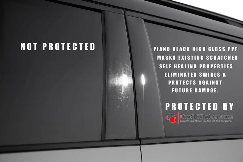 20212024 Toyota Highlander (4 Piece B) Pillars Gloss Black PPF/ C