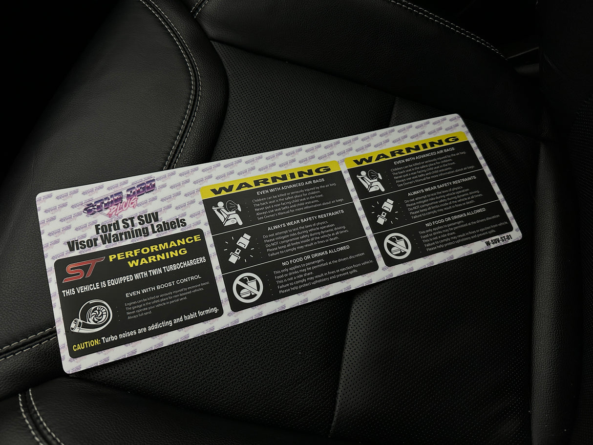 Ford Explorer ST | 3 Piece | Visor Warning Overlay