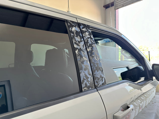 2015-2025 Ford F-Series Truck | 4 Piece | Gloss Black PPF/Vinyl | Pillar Protector/Overlay Kit