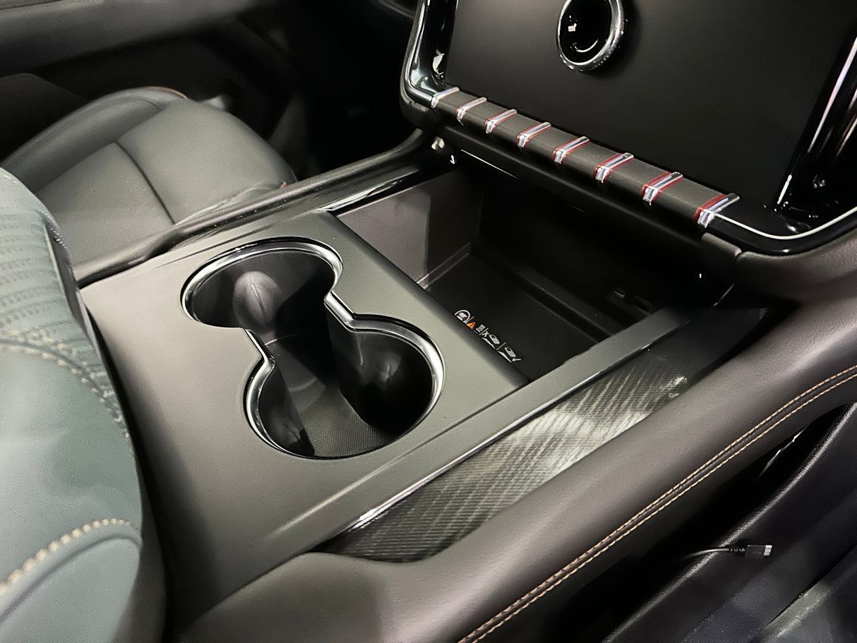 2025 GMC Yukon | Center Console Overlay | Matte Black | Vinyl Overlay