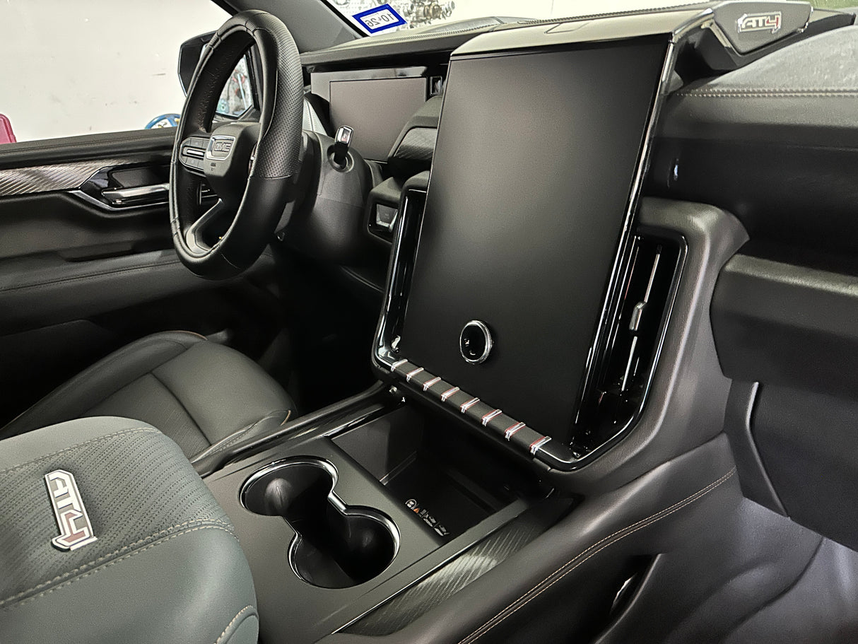 2025 GMC Yukon | Center Console Overlay | Matte Black | Vinyl Overlay