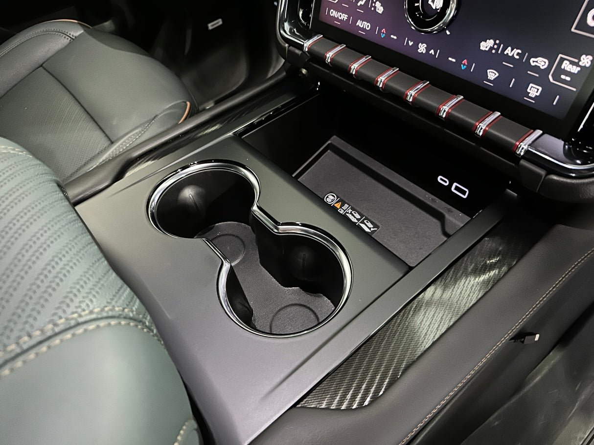 2025 GMC Yukon | Center Console Overlay | Matte Black | Vinyl Overlay