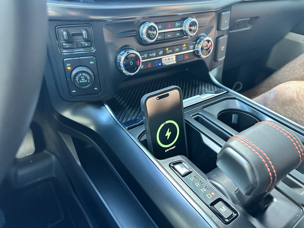2021+ F150 Mag Safe Wireless "Low Pro" Removable Charging Mount (Charger INCLUDED)