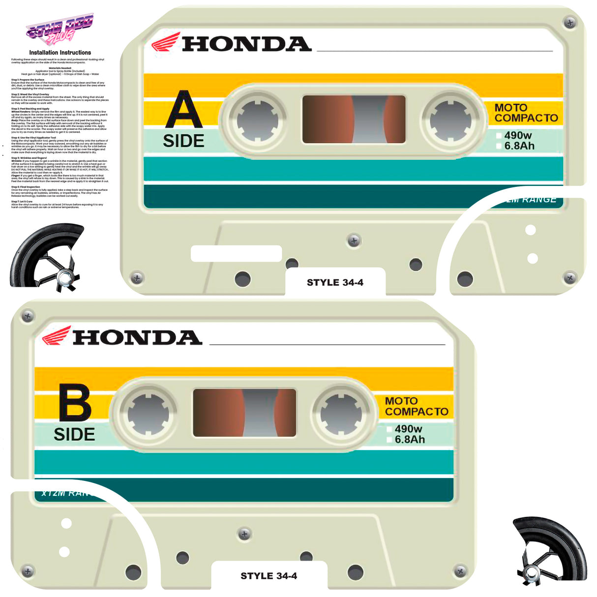 Honda Motocompacto Skin | Graphic Overlay | Style 34-4