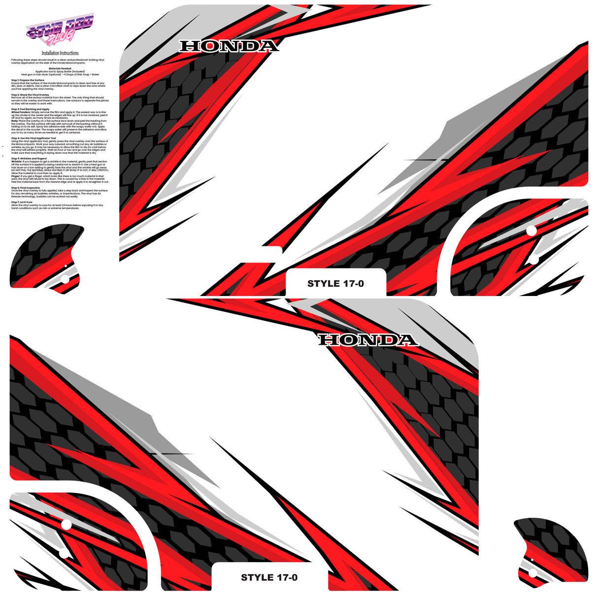 Honda Motocompacto Skin | Graphic Overlay | Style 17-0