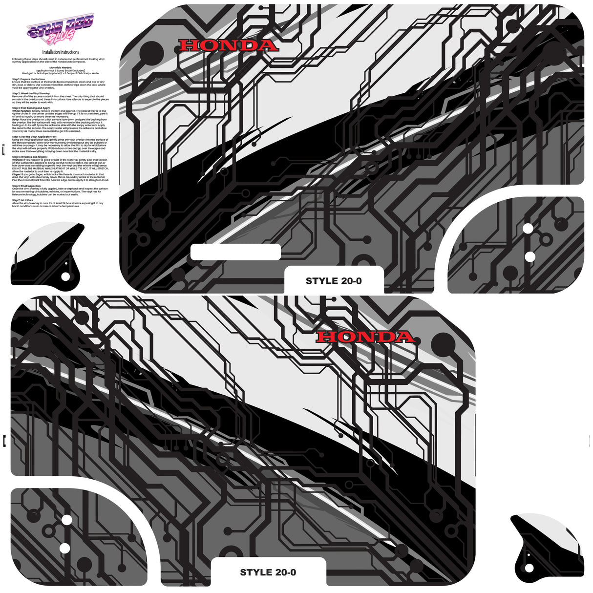 Honda Motocompacto Skin | Graphic Overlay | Style 20-0