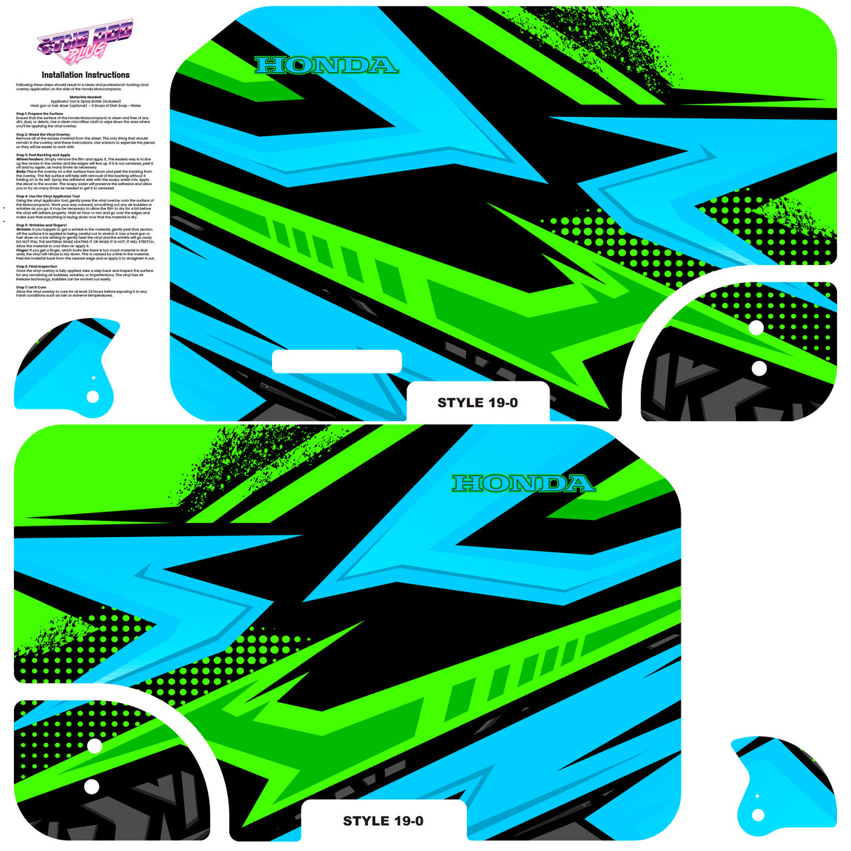 Honda Motocompacto Skin | Graphic Overlay | Style 19-0