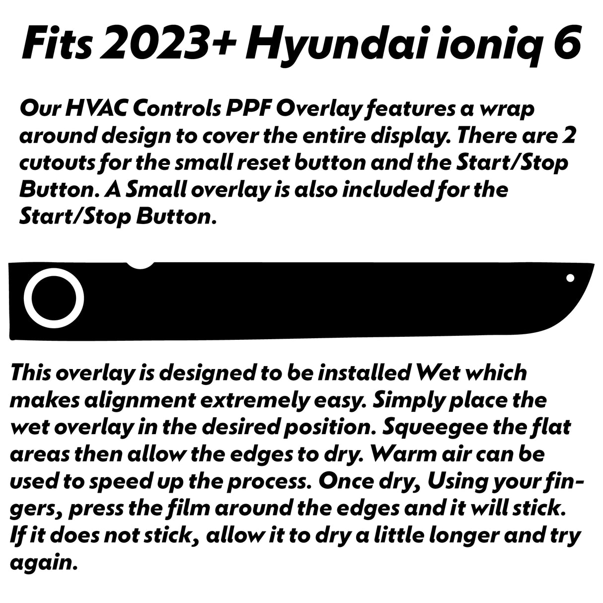 2023+ Hyundai Ioniq 6 | Dual 12.3" Main Infotainment | Matte/Anti-Glare | Screen Protector Kit