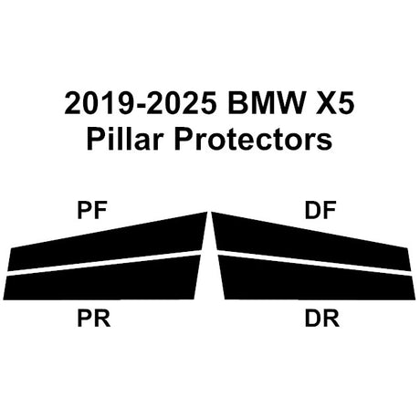 2019-2025 BMW X5 | Door Pillar kit | 4 Piece | Gloss Black PPF