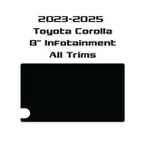 2023-2025 Toyota Corolla | 8" Main Infotainment | Matte/Anti-Glare | Screen Protector Kit
