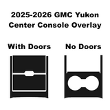 2025-2026 GMC Yukon | Center Console Overlay | Matte Black | Vinyl Overlay