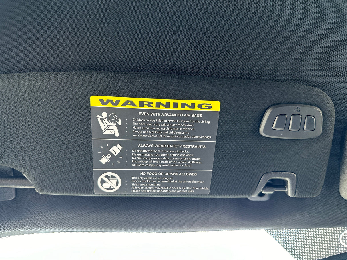 Ford Truck and SUV Ecoboost | 3 Piece | Visor Warning Overlay – The OCD ...