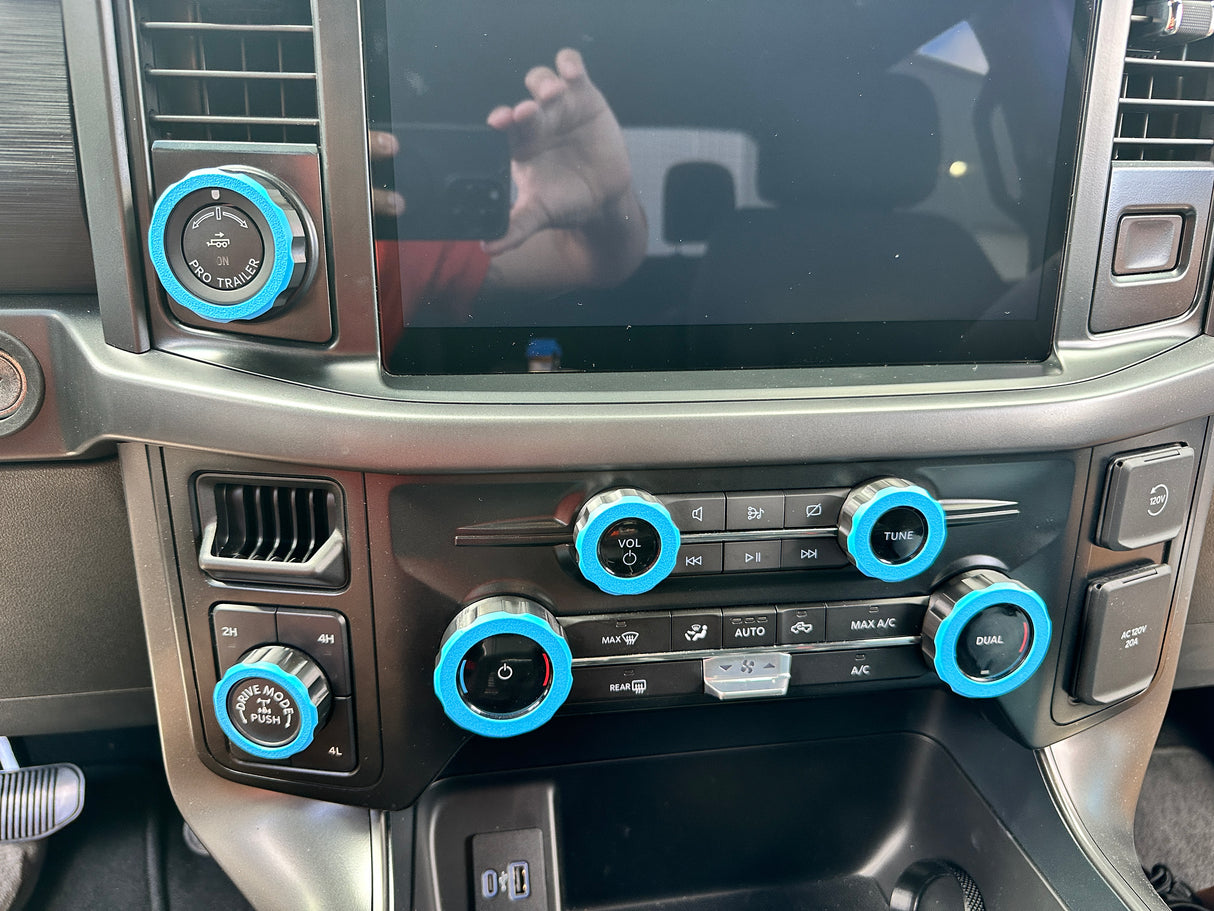 2021+ F150 & 2023+ Super Duty Knob Enhancer 3000's (6 Piece) 2 Tone Colors Available