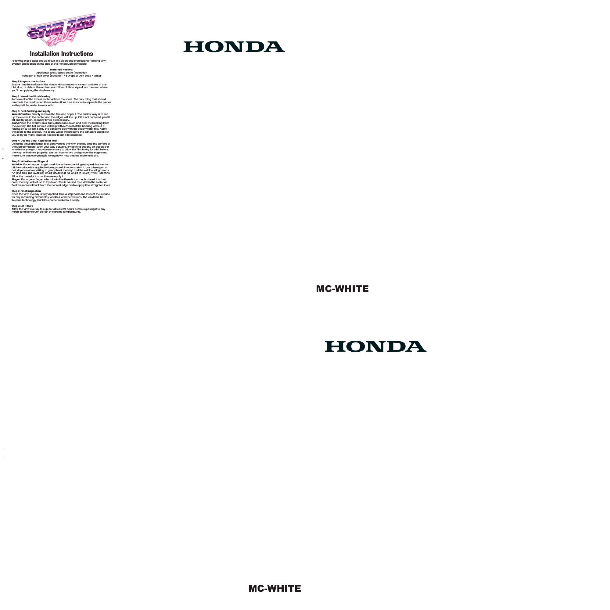 HONDA MOTOCOMPO カウル ホワイト Honda Motocompo white · Fourstrokebarn Honda & Parts