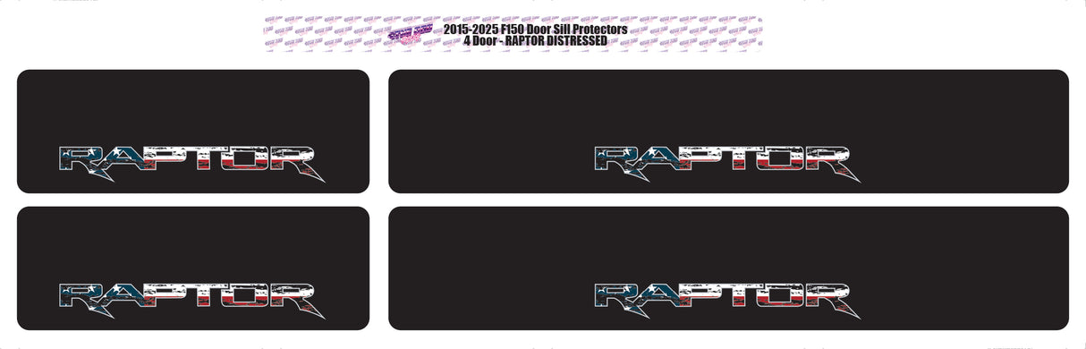 2015-2024 F-150 | Door Sill Protectors | 4 Piece (Multiple Designs)